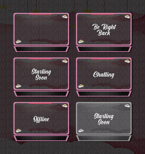 BRB, Startimg Soon, Chatting, Offline, Starting Soon Screens